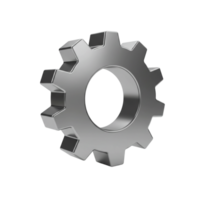Gear mechanism in industrial setting technology 3d render modern environment close-up view machinery concept png