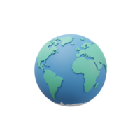 Global overview earth model display classroom educational environment top-down perspective geography concept png