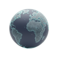 Global digital network visualization world map infographic technology environment 3d viewpoint connectivity concept png