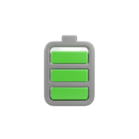 Battery power indicator digital technology icon image minimalist design close-up view efficiency concept png