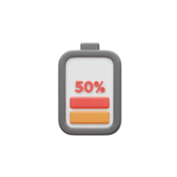 Battery level indicator digital device graphic art minimalist design close-up view technology concept png
