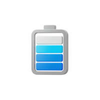 Battery level indicator icon digital design graphic representation minimalist style top view technology concept png