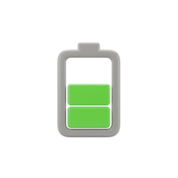 Battery indicator icon digital interface graphic design minimalist style close-up view technology concept png