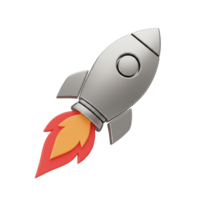 Rocket launch event space exploration graphic illustration digital environment side view innovation concept png