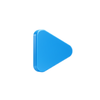 Exciting blue play button animation digital space graphic design online environment close-up view interactive concept png
