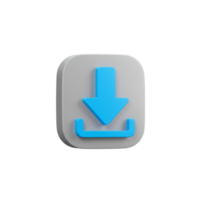 Download icon graphic digital design user interface modern style close-up view technology concept for online accessibility png