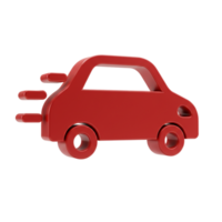 Dynamic red car icon illustrating speed and innovation in digital art minimalist design contemporary setting abstract perspective png