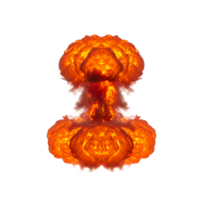 Nuclear explosion event unknown location visual effect high-intensity environment aerial view destructive power png