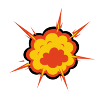Explosive action scene urban environment graphic design vibrant colors dynamic viewpoint cartoon style for impact png
