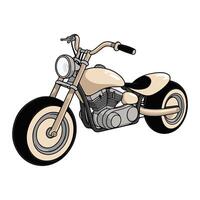 Smooth Glide Motorcycle with a Retro Charm vector
