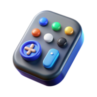 Render of Colorful Game Controller Buttons, Gamepad Interface Design Element png