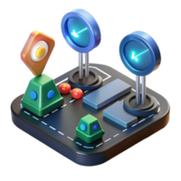 Render of Abstract Navigation System Interface png