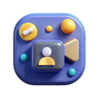 Render of App Icon, Colorful User Interface Design Element png