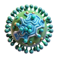 3D Illustration of a Virus Particle Microscopic Structure png