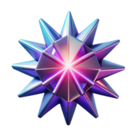 3D Render of a Sparkling Geometric Starburst Abstract Background Image png