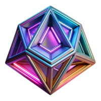 3D Render of a Colorful Geometric Prism Abstract Background png