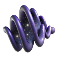 Cosmic Spiral Nebula 3D Illustration A Galaxy Within a Twisting Vortex png