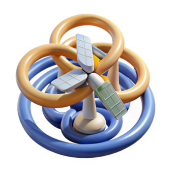 abstrato 3d render do uma caprichoso turbina Projeto png