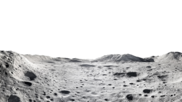 Lunar Surface Cratered Landscape Showing Hills and Valleys png