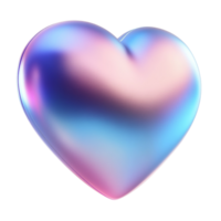 Iridescent Heart Shaped Object Abstract Design png