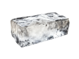 A large rectangular block of clear ice. cut out png