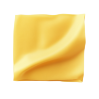 A single square piece of yellow cheese png