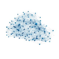 Abstract Network Cloud Structure Nodes Connections png