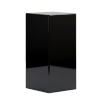 A Black Glossy Cube Isolated On Black Background png