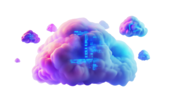 Cloud Computing Digital Data Network Visualization png