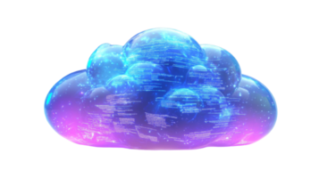 Luminous Cloud Data Digital Code Network Sphere png
