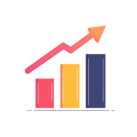 Increasing Bar Graph Shows Upward Trend Growth png