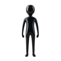 A Shiny Black Figure Stands Against A Dark Background png