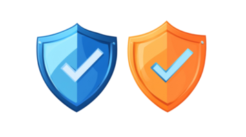 Two Shields Displaying Approved Checkmarks png