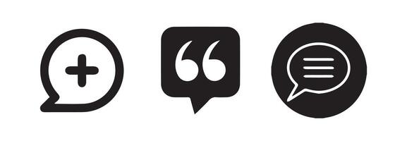 Chat bubble set outline isolated on white background. Chat icon.Line chat icons vector