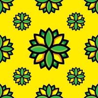 Seamless pattern with ornamental flowers in beautiful colors. Abstract seamless pattern with mandala flowers. vector