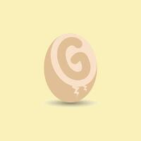 Egg with initial letter G concepts logo design graphic unique and modern illustration template. vector