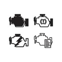 Four different types of car parts icons vector
