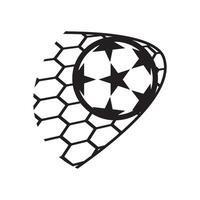 A soccer ball with a star on it vector