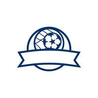 A soccer ball with ribbon and ribbon on it vector