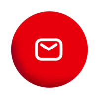 A red circle with an email icon on it png