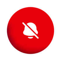 A red button with a no sign on it png