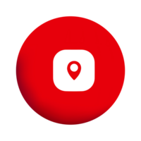 A red circle with a map pin on it png