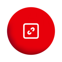 A red button with a link icon on it png