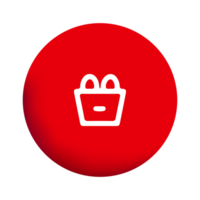 A red circle with a shopping bag icon png