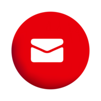 A red circle with an envelope icon png