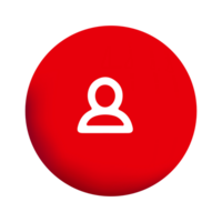 A red circle with a person icon on it png