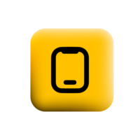 A yellow square with a black phone icon png