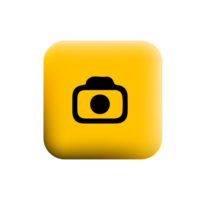 A yellow square button with a camera icon png