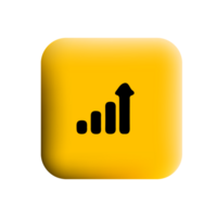 A yellow square button with an arrow pointing up png
