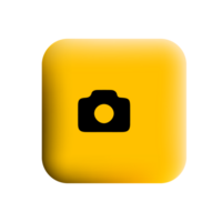 A yellow square button with a camera icon png